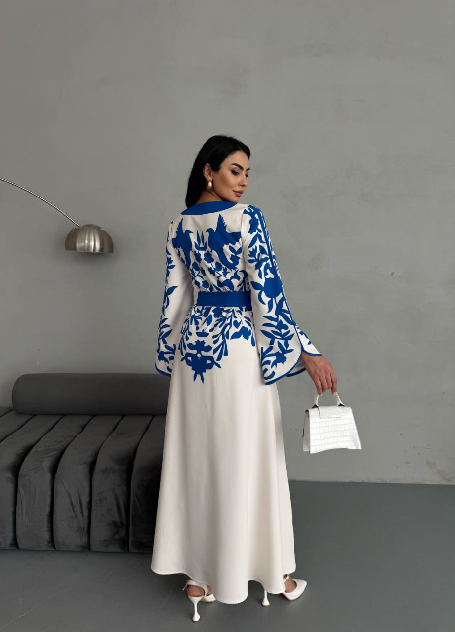 Azure Elegance Maxi Dress