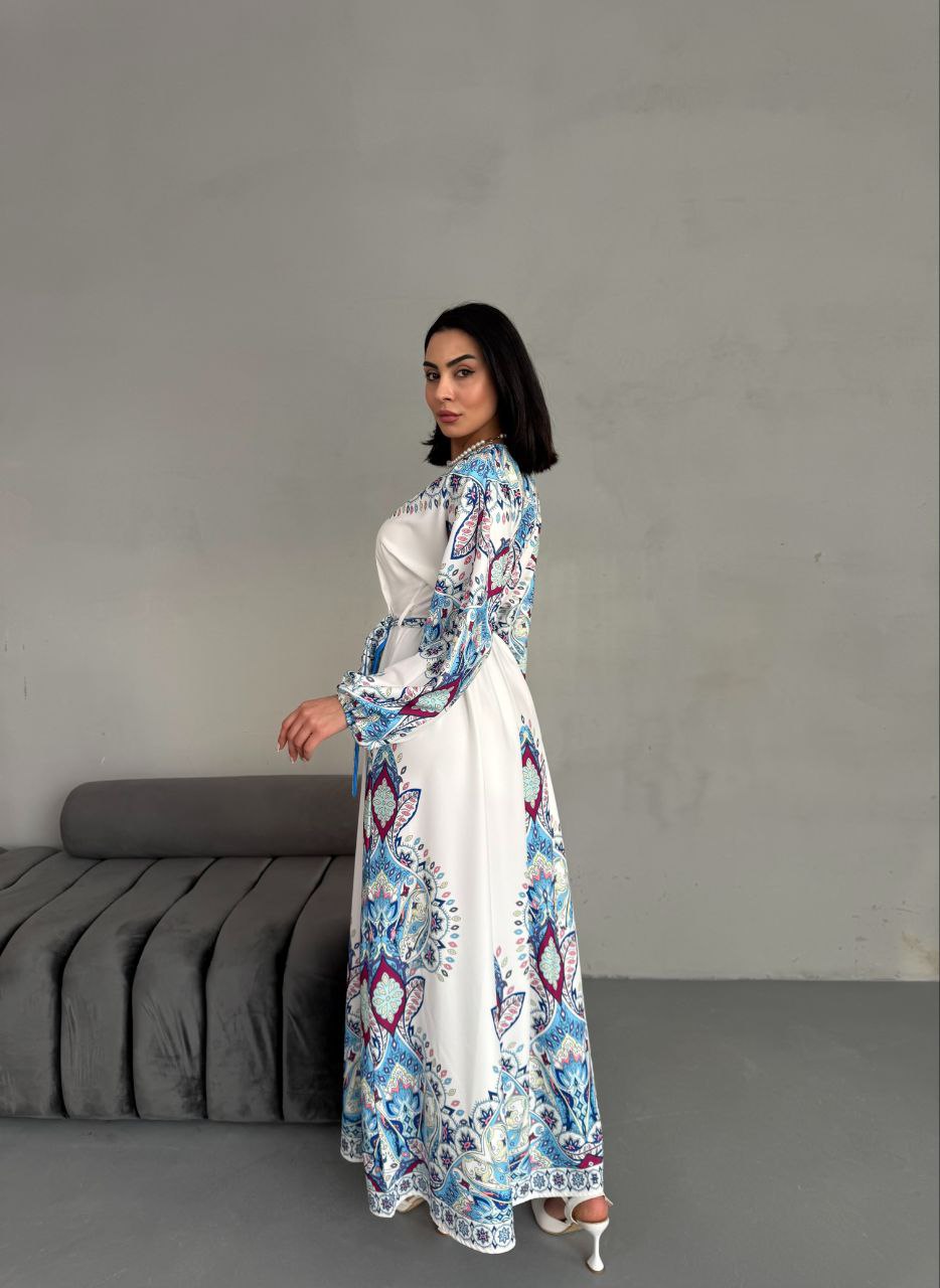 Celestial Grace Embroidered Maxi Dress