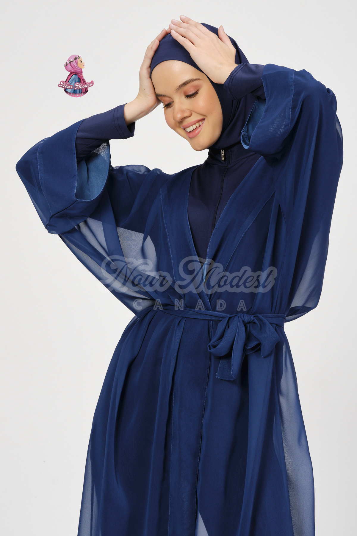 Navy Blue Kimono Beach Cover