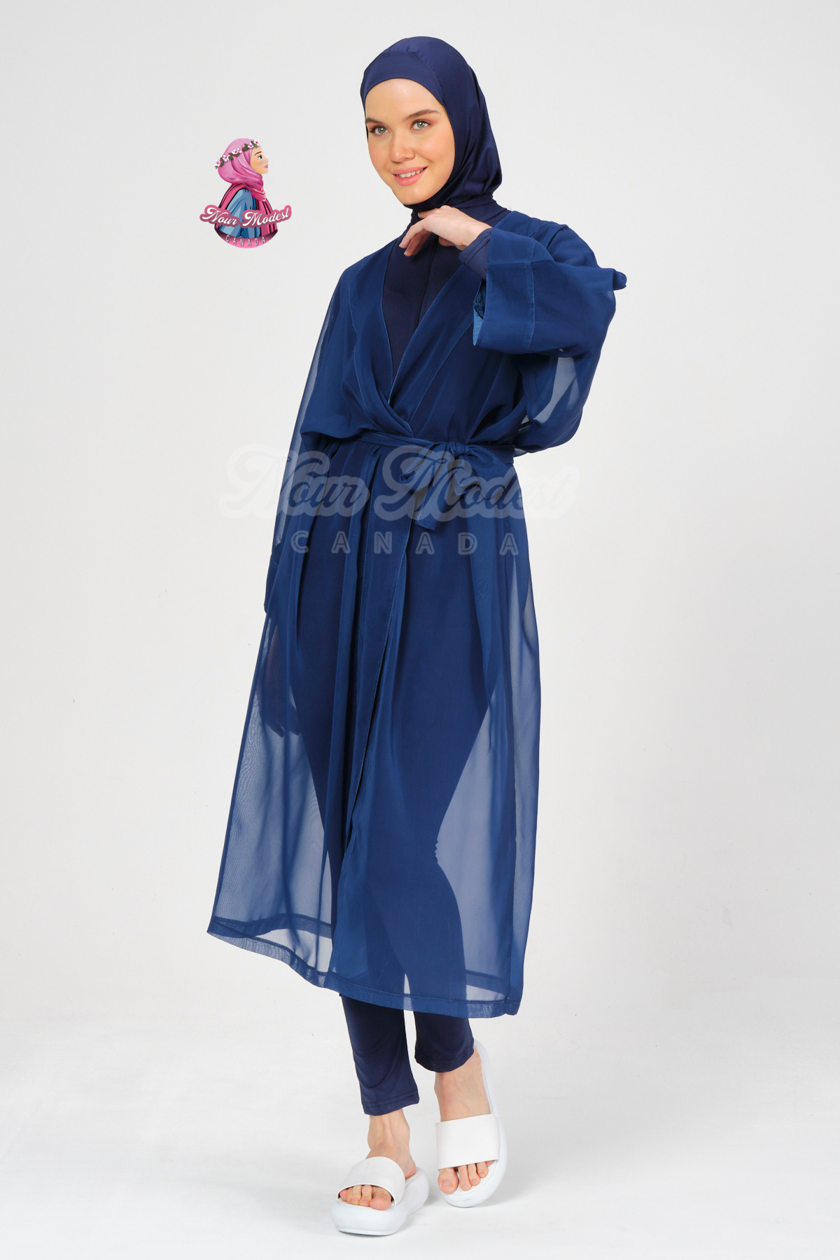 Navy Blue Kimono Beach Cover