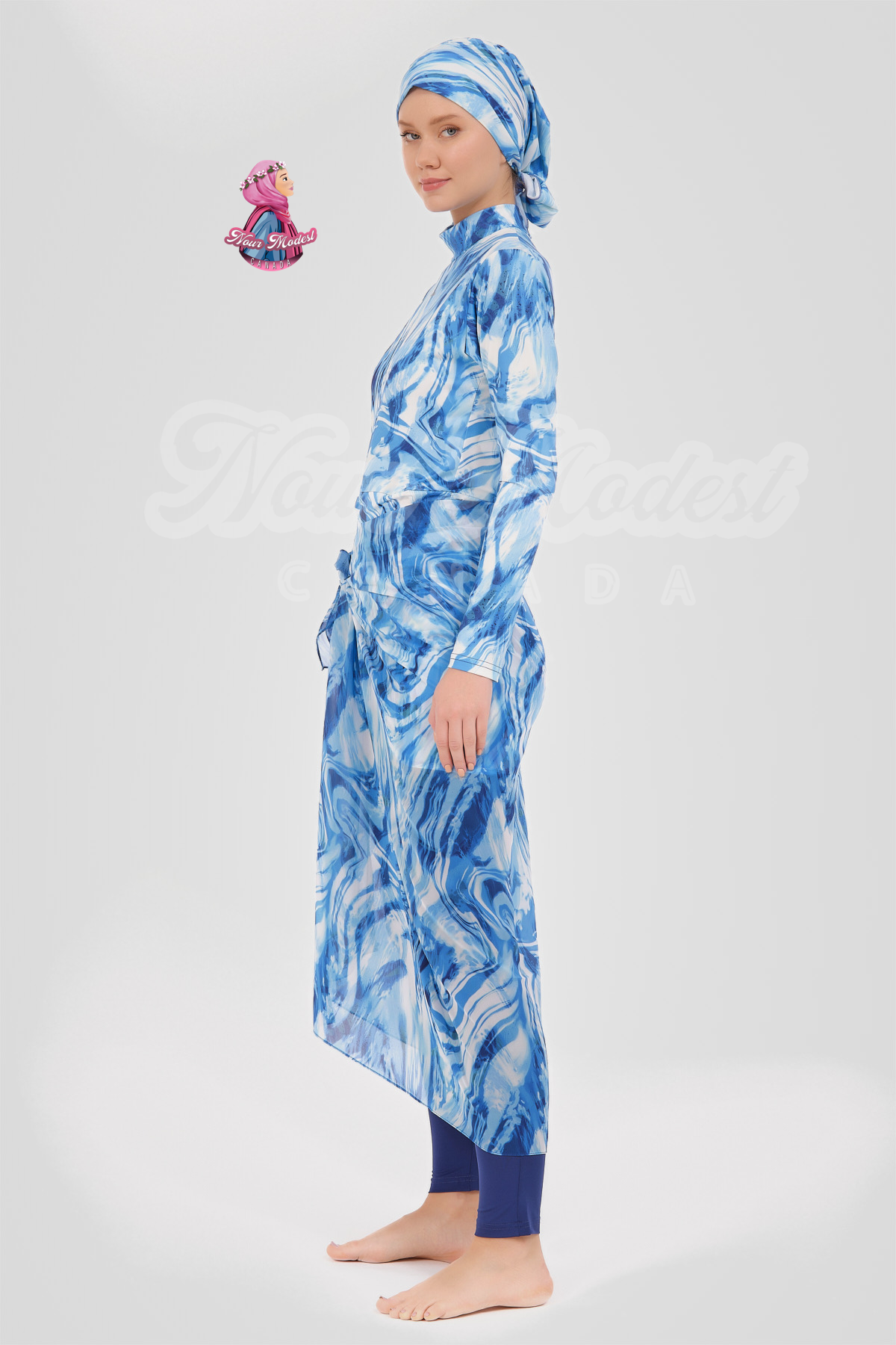 Blue Waves Wrap-around Beach Cover