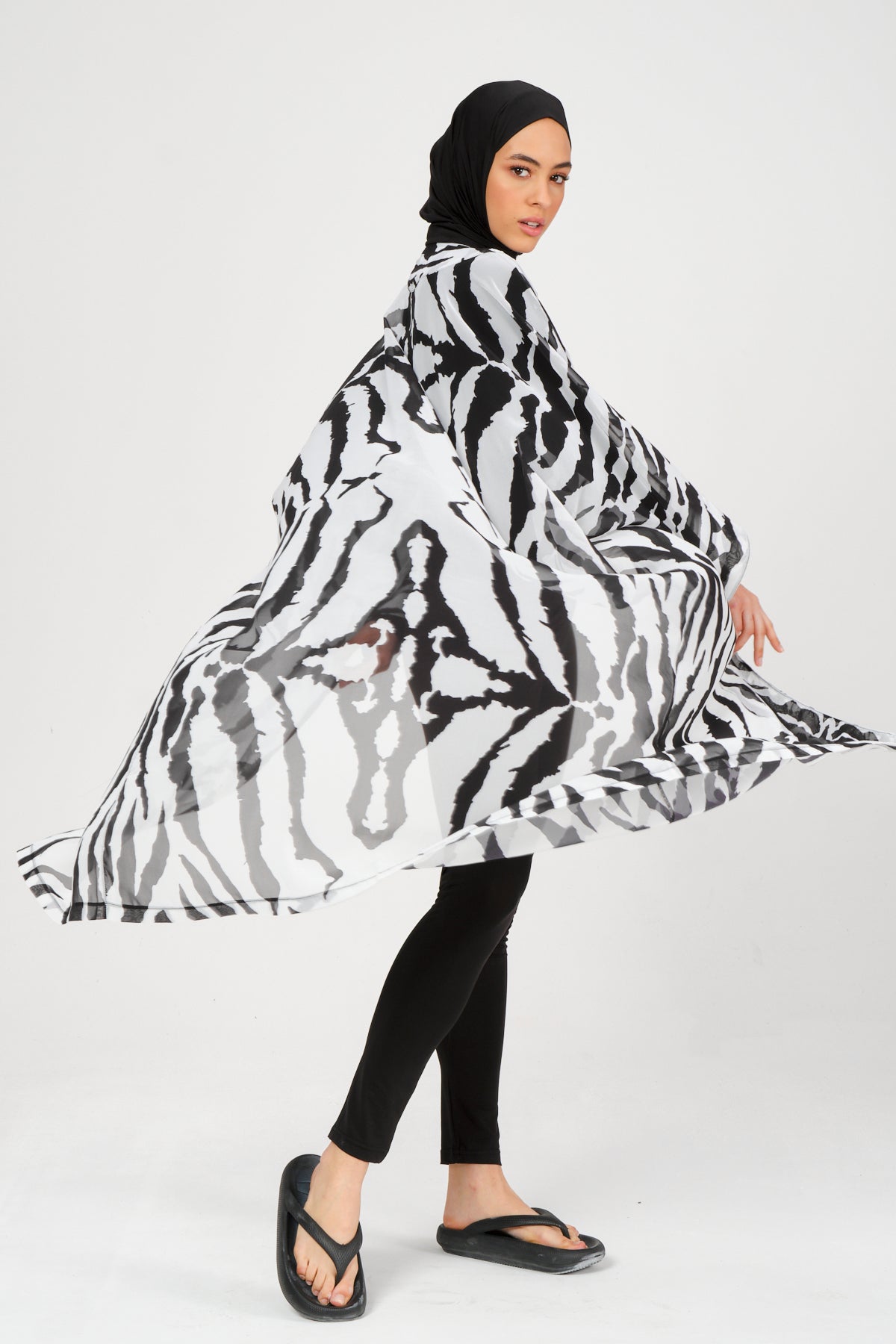 Zebra Print Swim Cover-Up