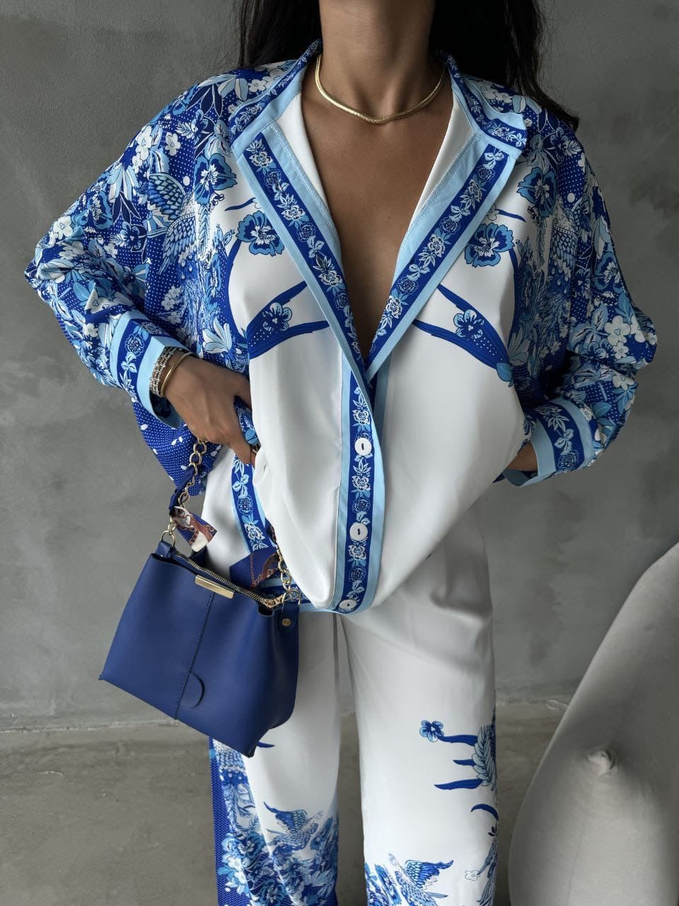 Blue Floral Accents Set