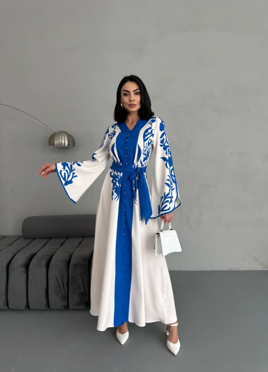 Azure Elegance Maxi Dress
