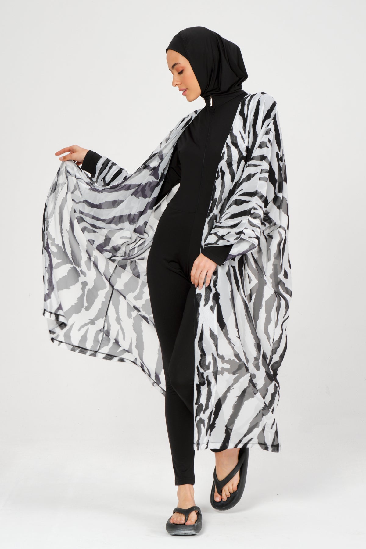 Zebra Print Swim Cover-Up