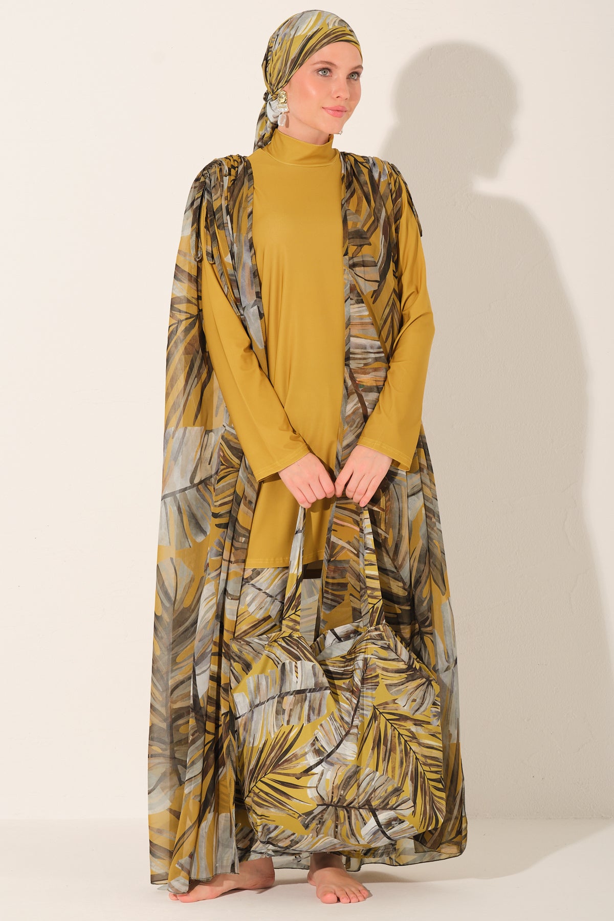 Golden Palm Sheer Cover Up
