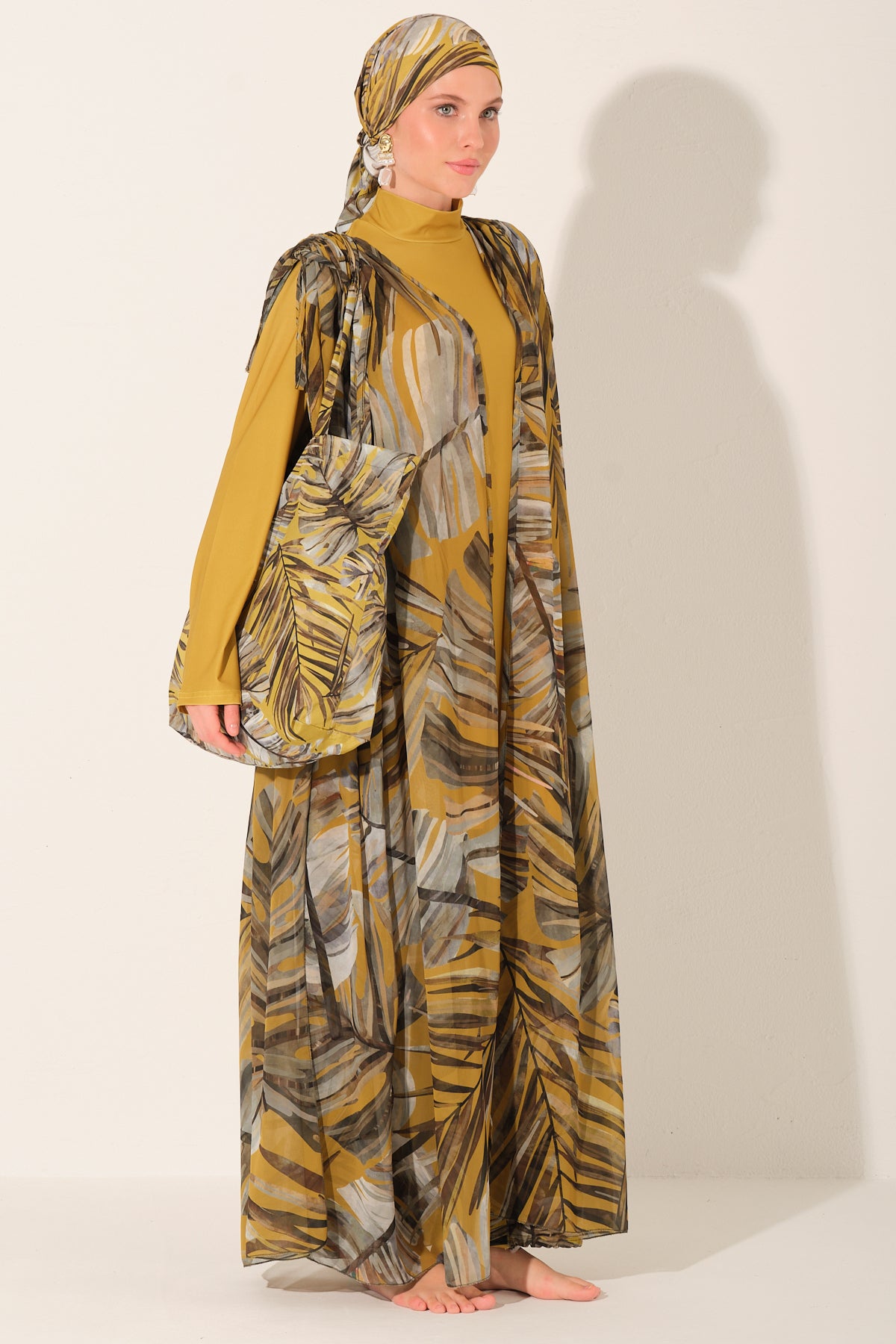 Golden Palm Sheer Cover Up