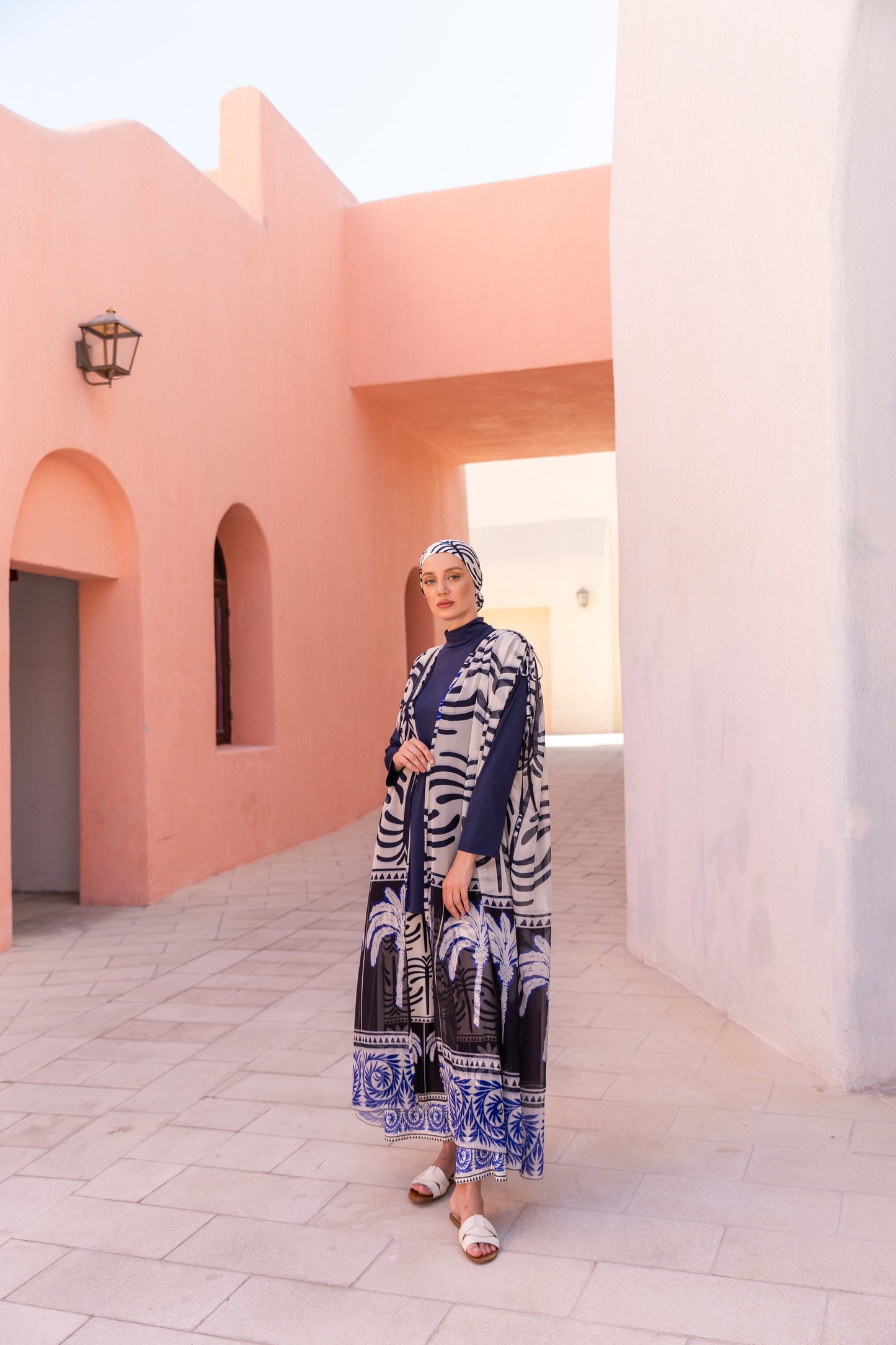 Azure Palm Sheer Cover Up