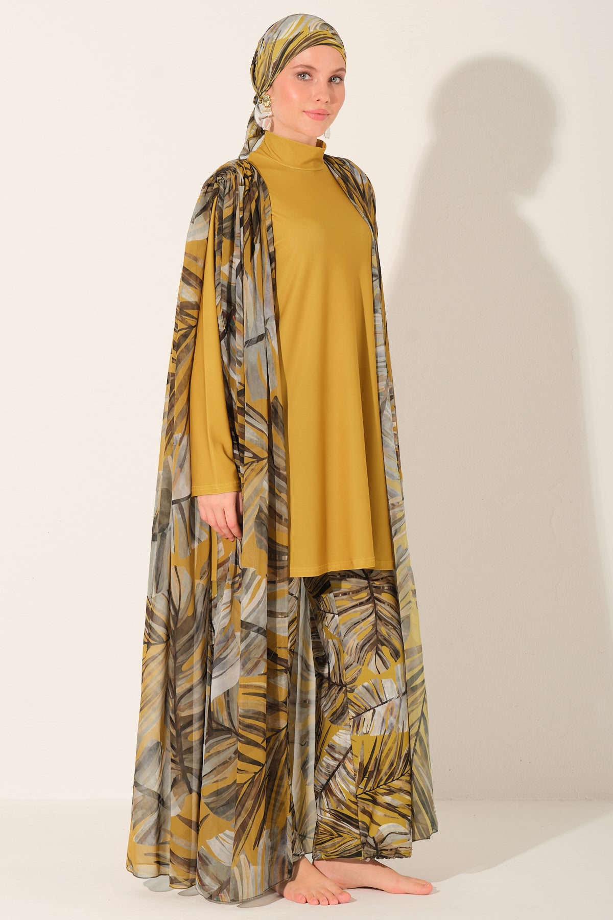Golden Palm Sheer Cover Up
