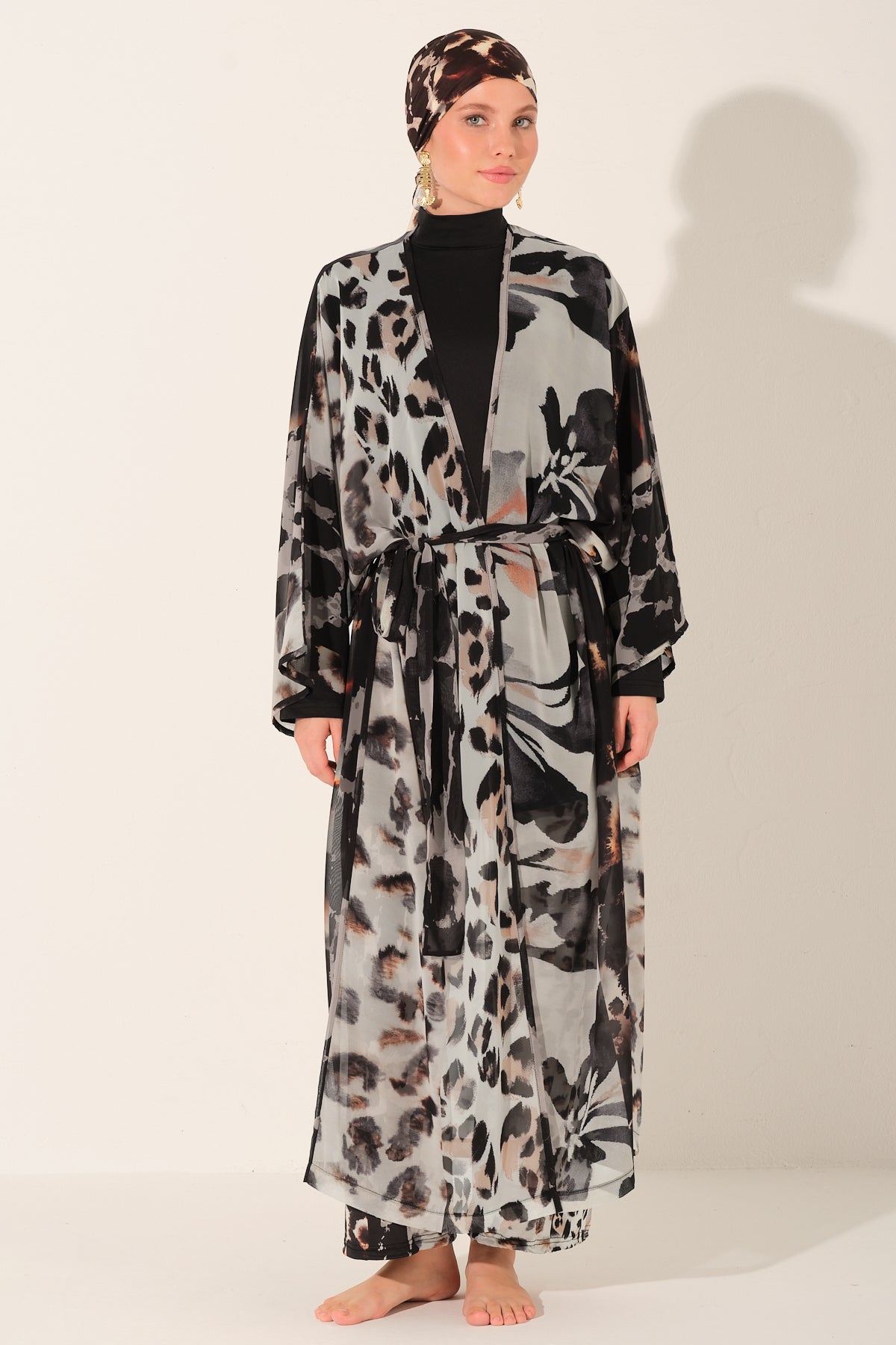 Midnight Safari Sheer Cover Up