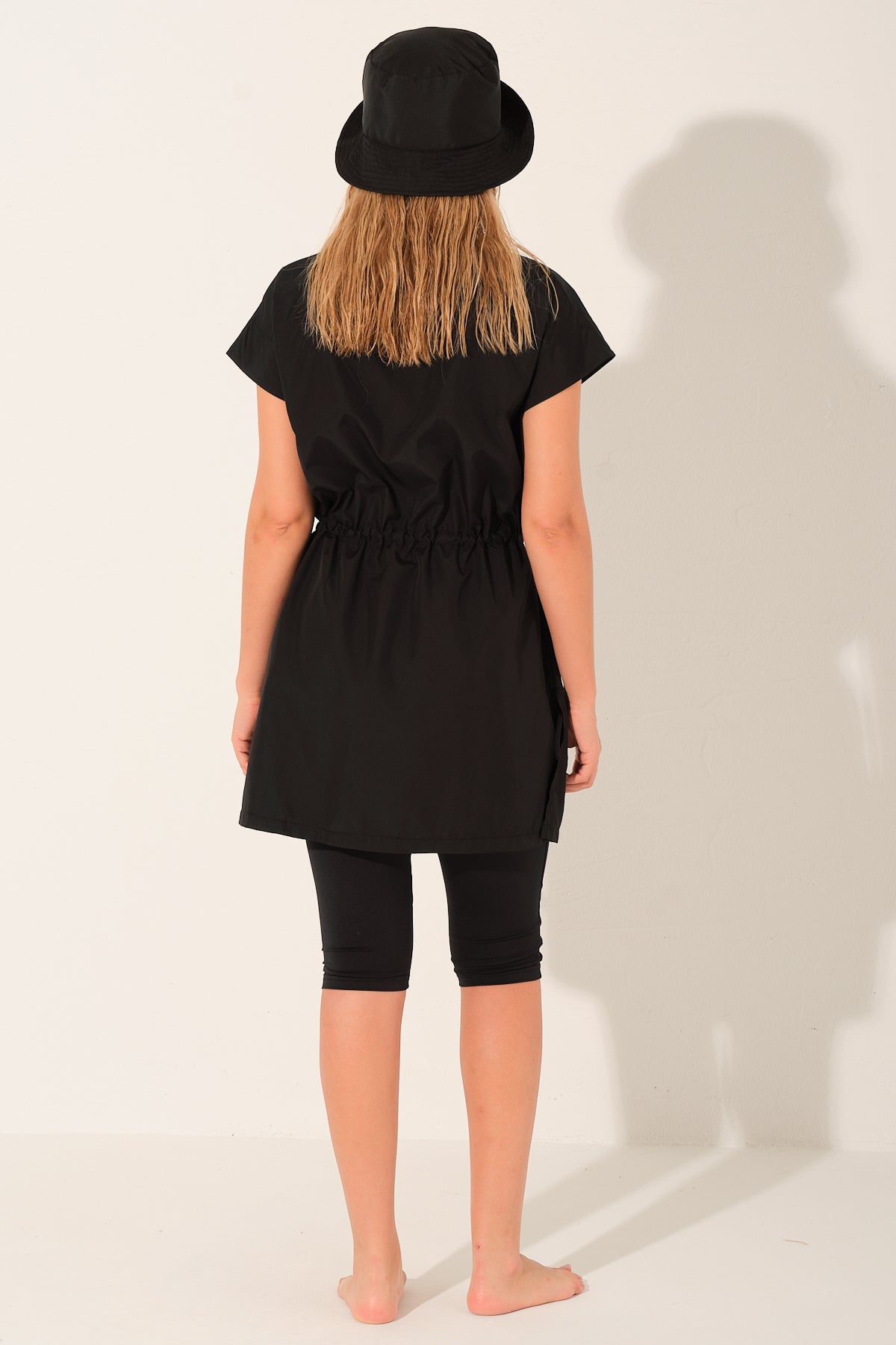 Black Signature Zip Swim Set