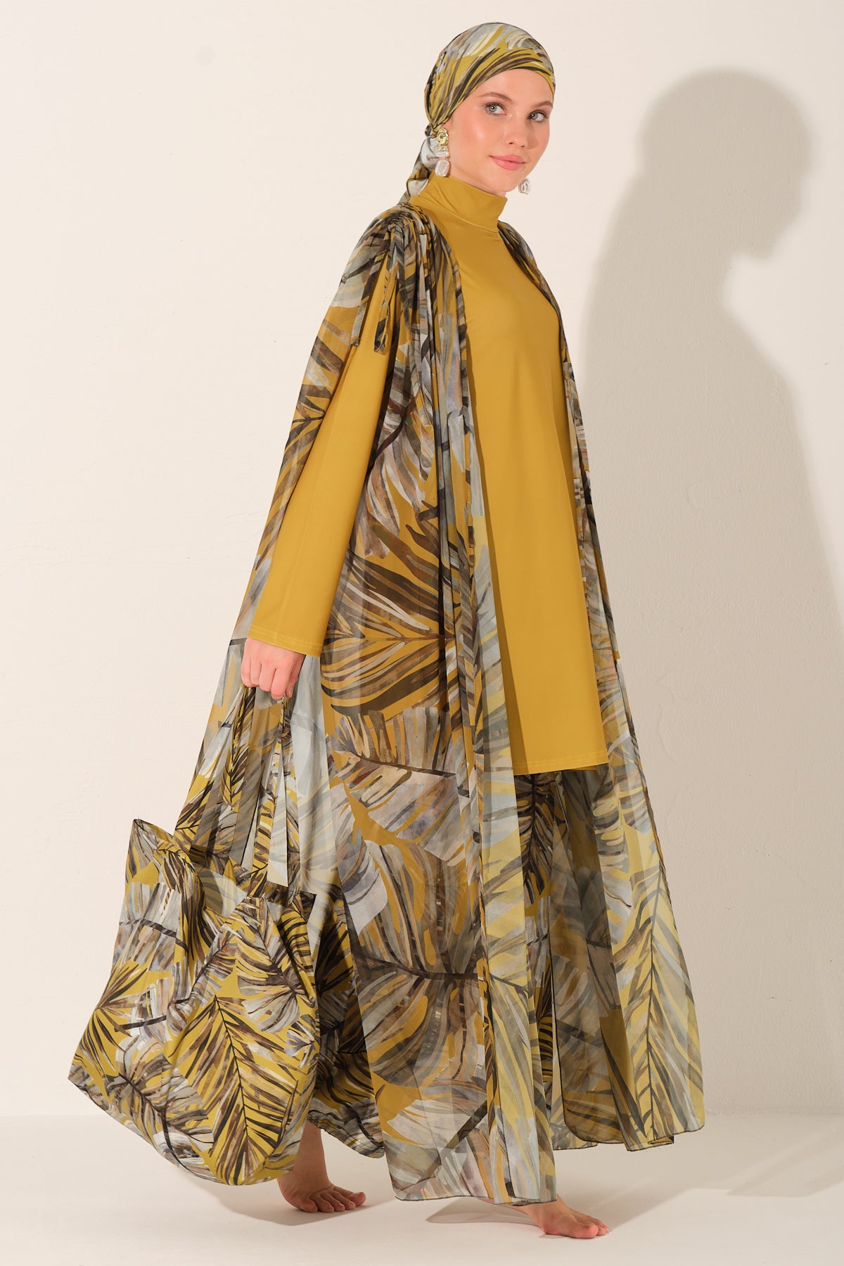 Golden Palm Sheer Cover Up