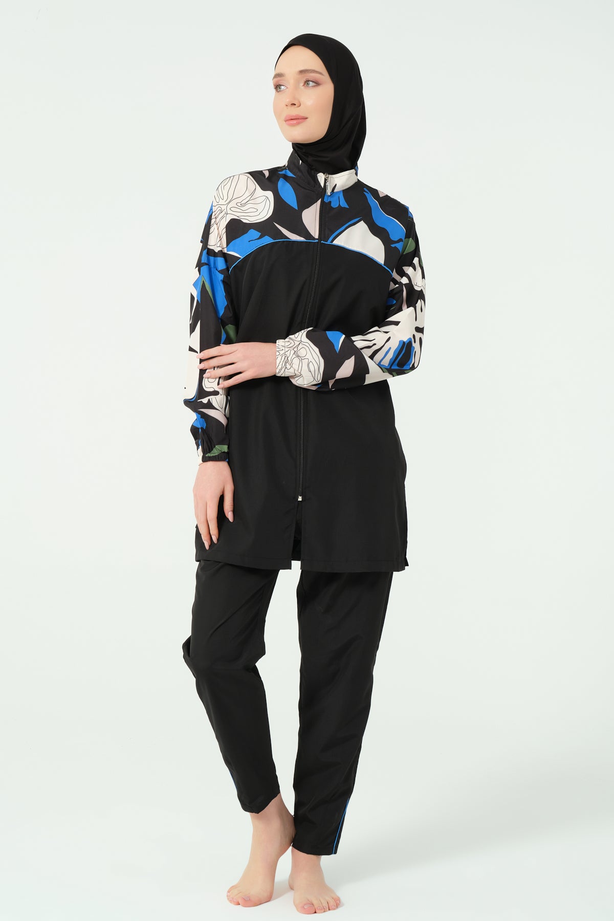 Ocean Breeze Windbreaker Swim Set 🖤💙