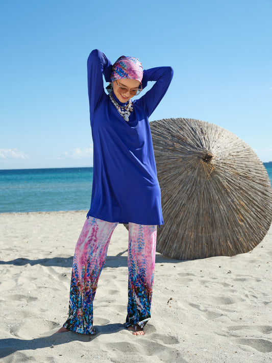 Azure Bloom Swim Set