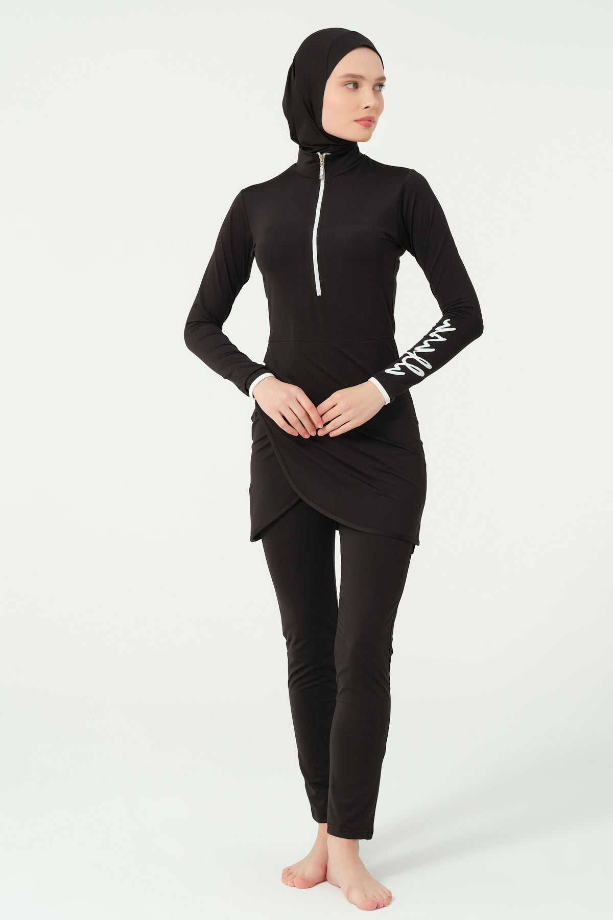 Black Signature Zip Swim Set 🖤