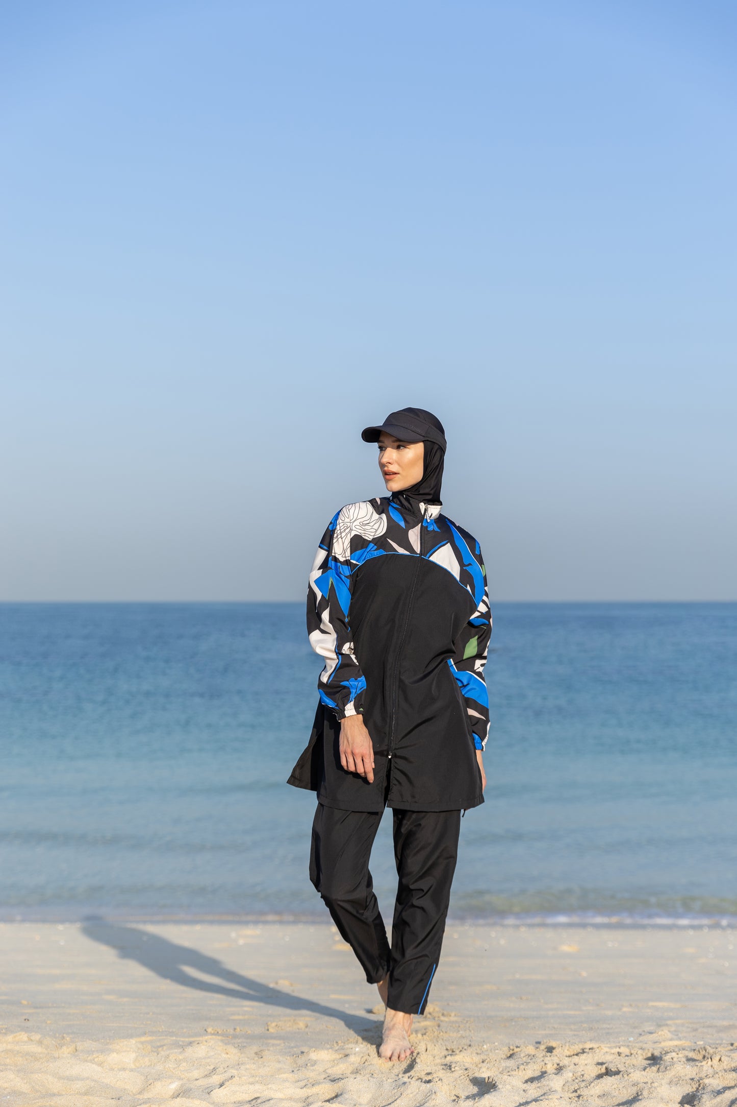 Ocean Breeze Windbreaker Swim Set 🖤💙