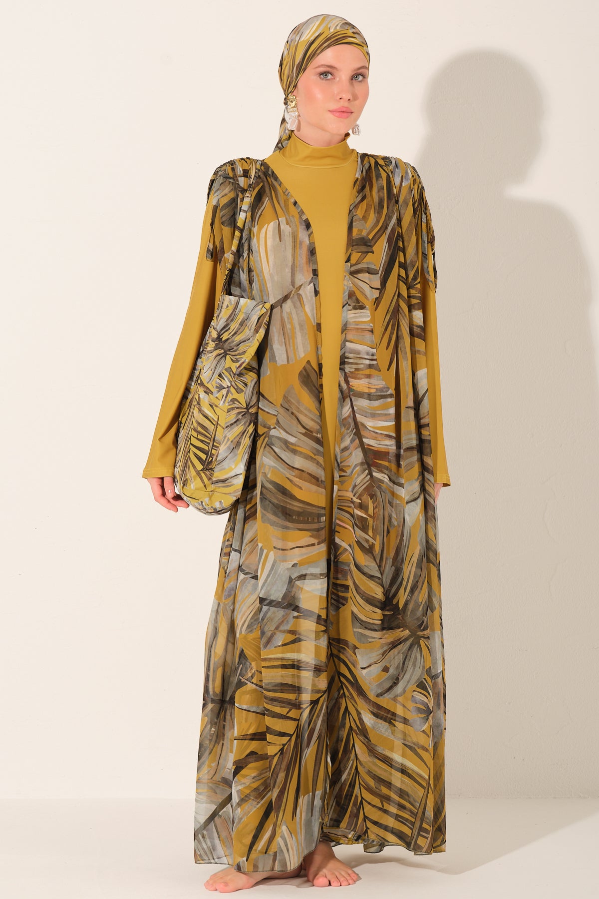 Golden Palm Sheer Cover Up