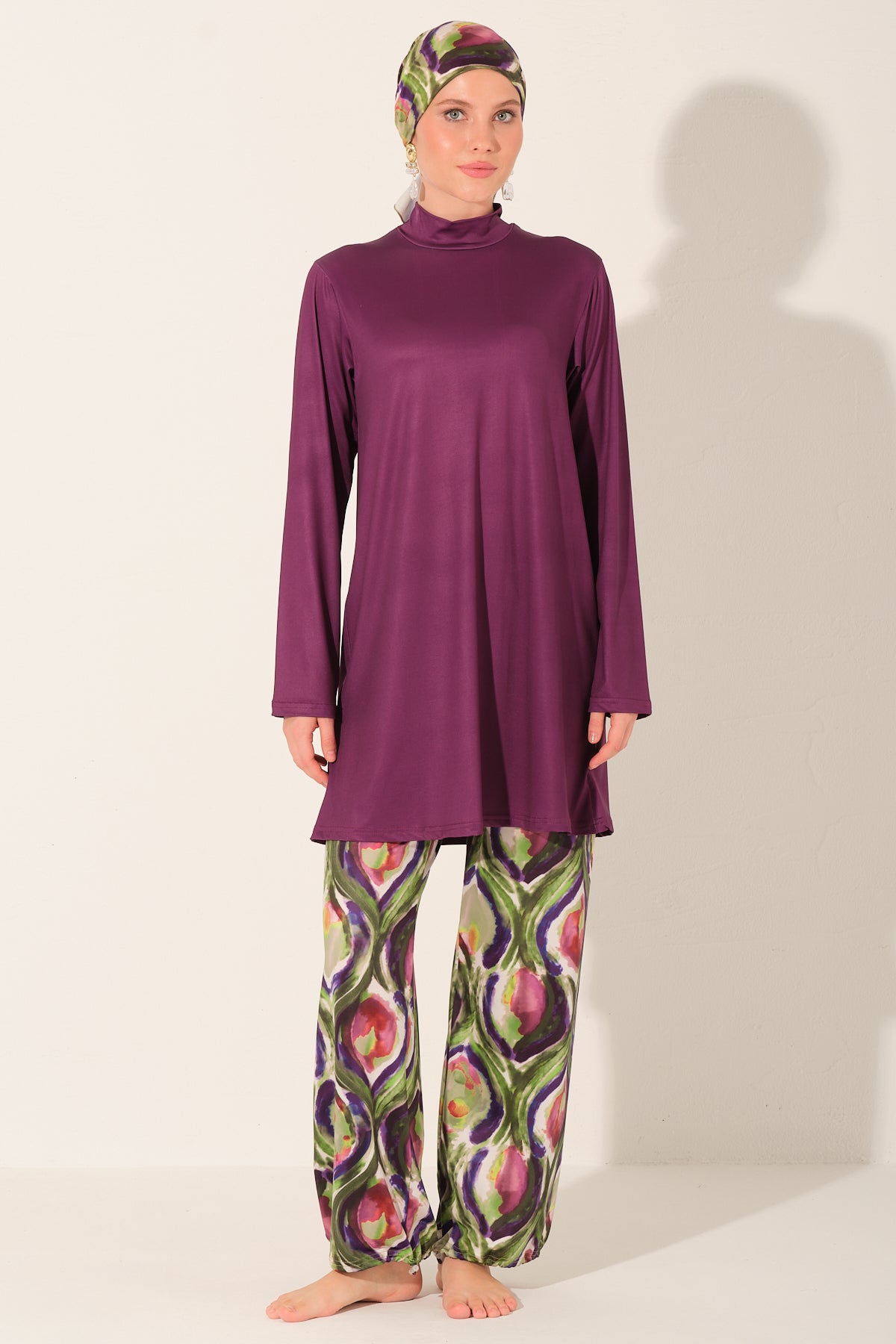 Amethyst Peacock 5-Piece Swim Set