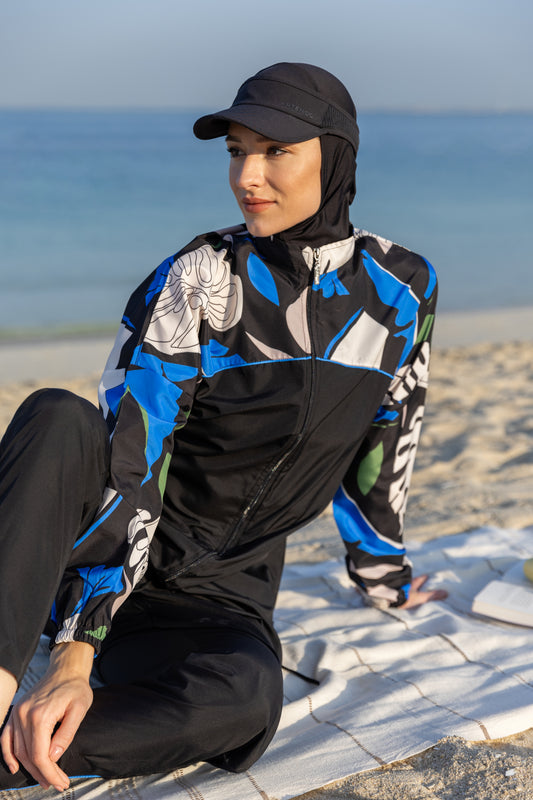 Ocean Breeze Windbreaker Swim Set 🖤💙