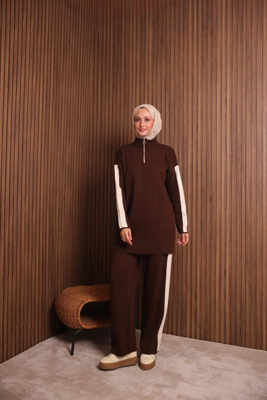Zip knit Set _ طقم تريكو بسحاب