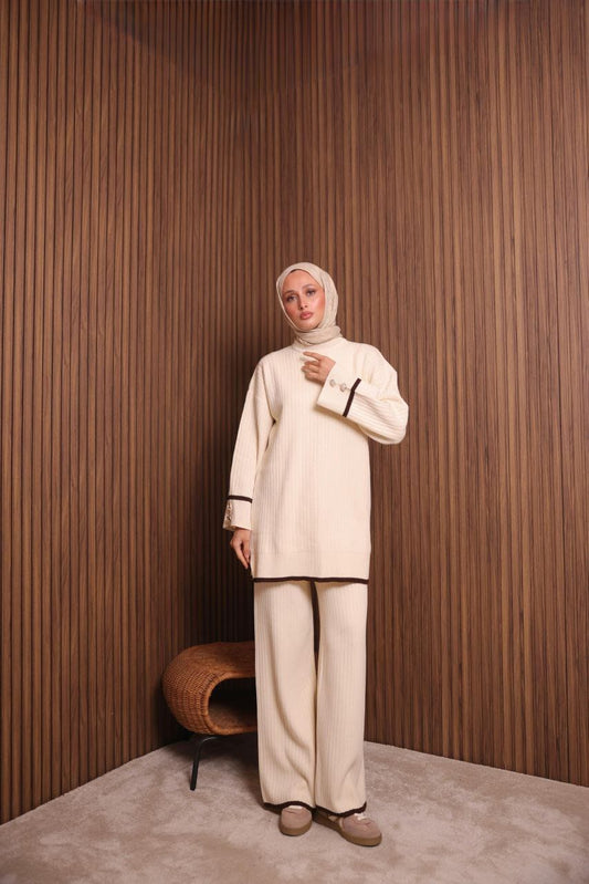 Serenity Knit Set _ الطقم التريكو الروزان