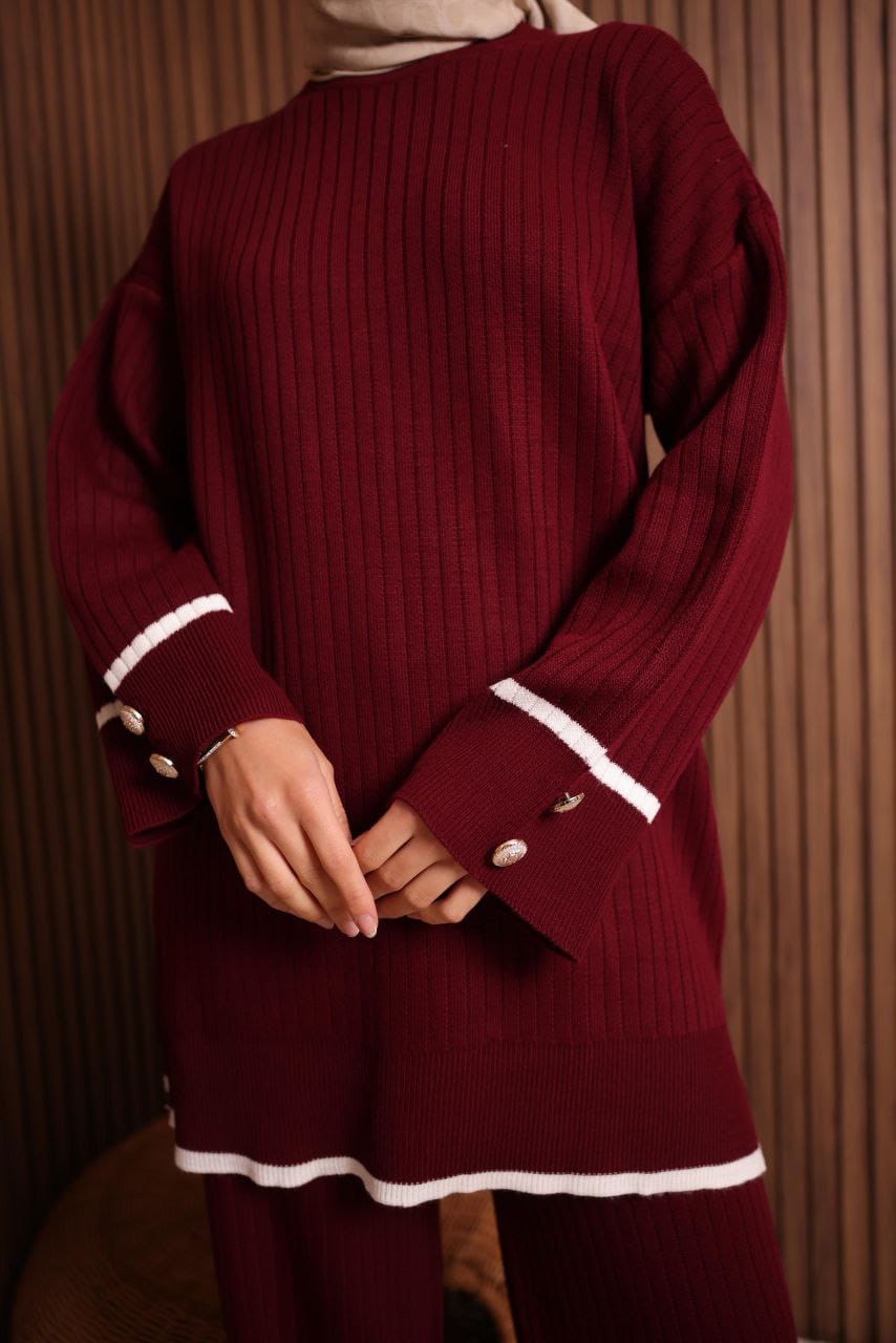 Serenity Knit Set _ الطقم التريكو الروزان