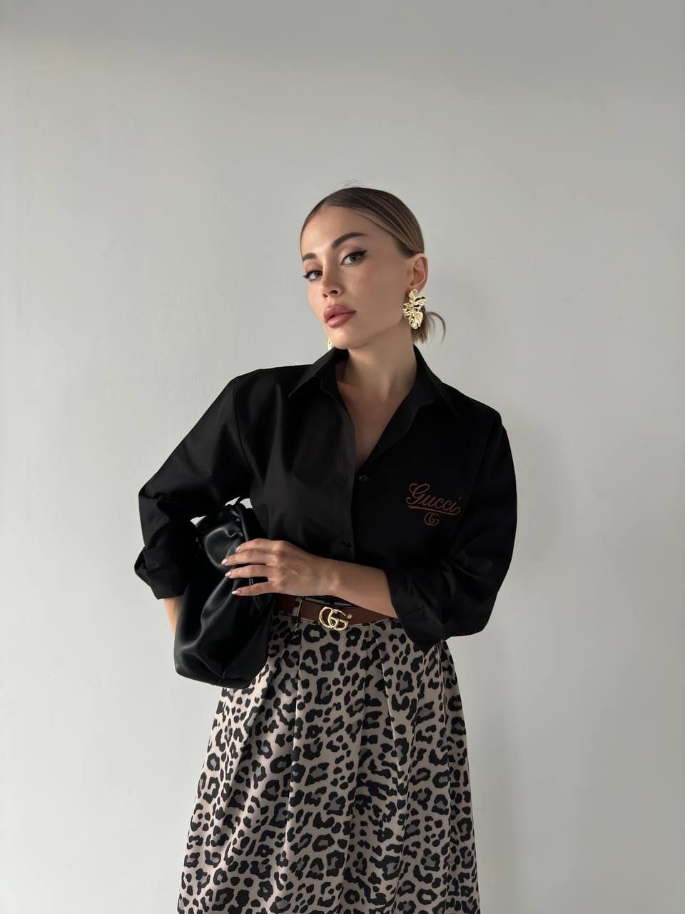 Classic Leopard Skirt Set - طقم التنورة الليوبارد الكلاسيكي
