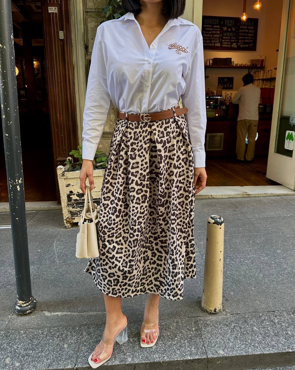 Classic Leopard Skirt Set - طقم التنورة الليوبارد الكلاسيكي