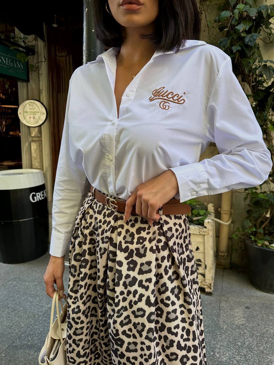 Classic Leopard Skirt Set - طقم التنورة الليوبارد الكلاسيكي